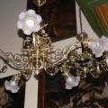 Brass five-arm chandelier 
